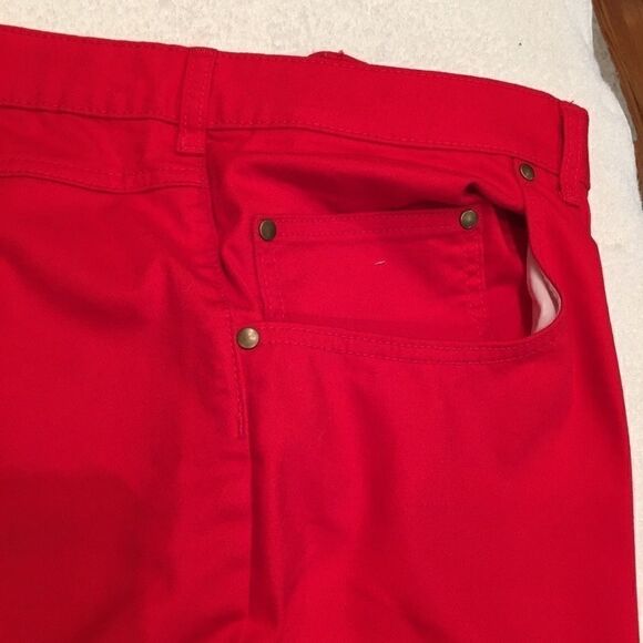 Woman Within size 42w Petite red Capris NWOT - Picture 5 of 11